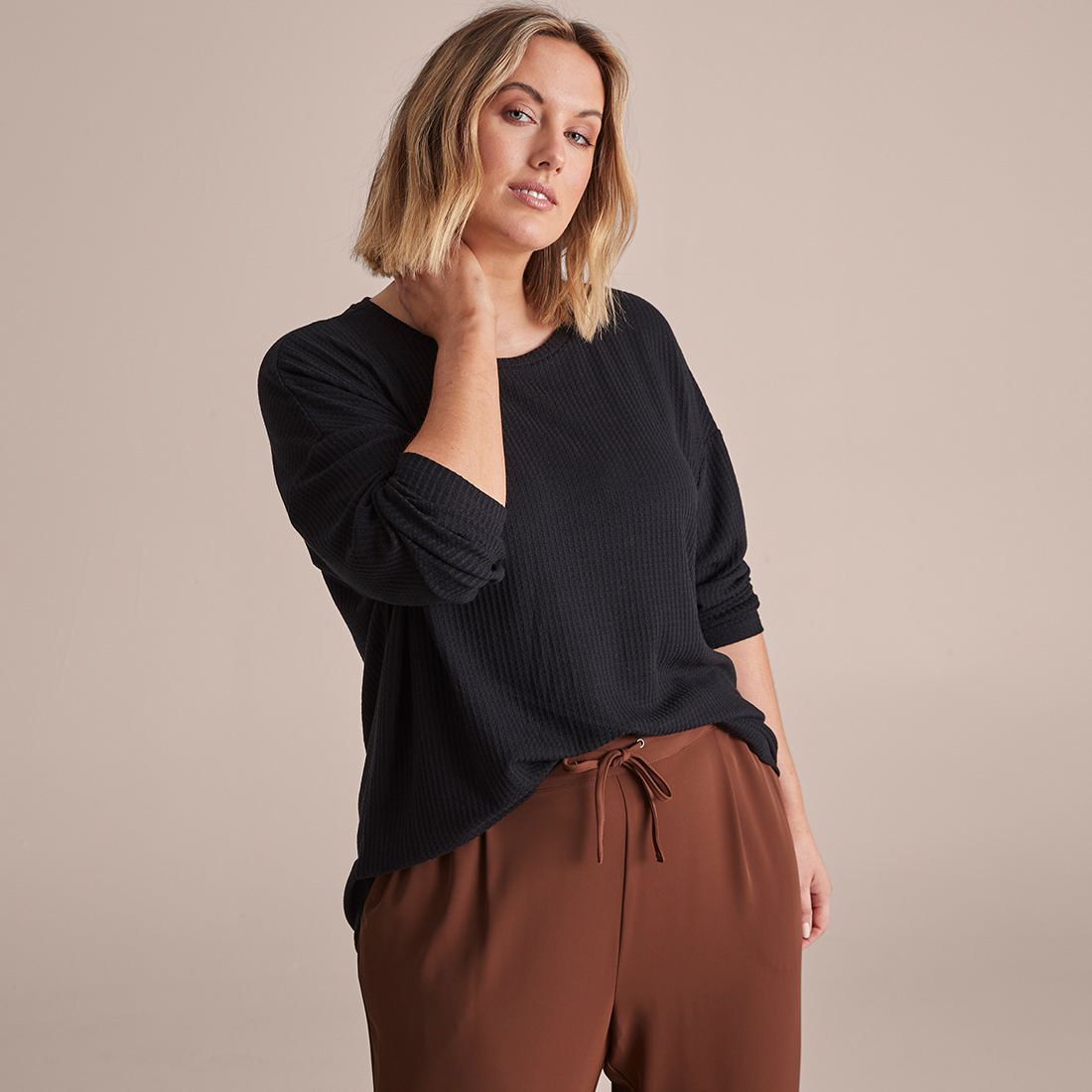 Curve Textured T-Shirt | Target Australia