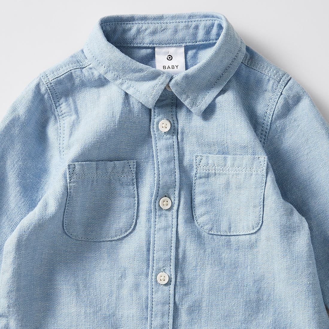 chambray baby shirt