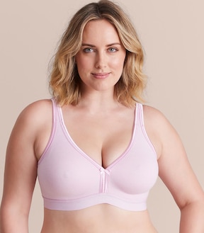 Australian Cotton Blend Womens Plus Size Moulded Wirefree Bra