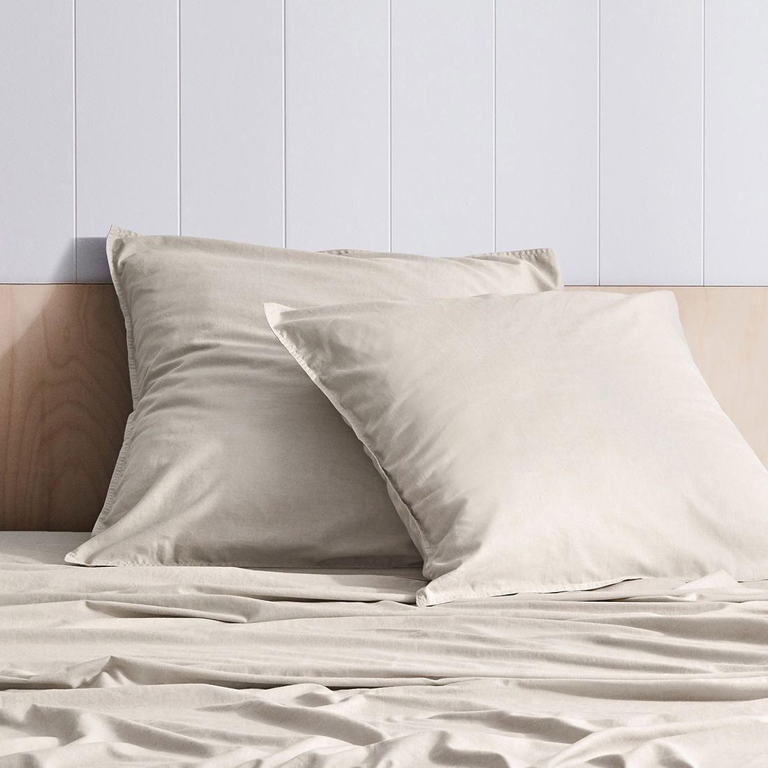 Canningvale 2 Pack Antica Stonewash Printed European Pillowcases