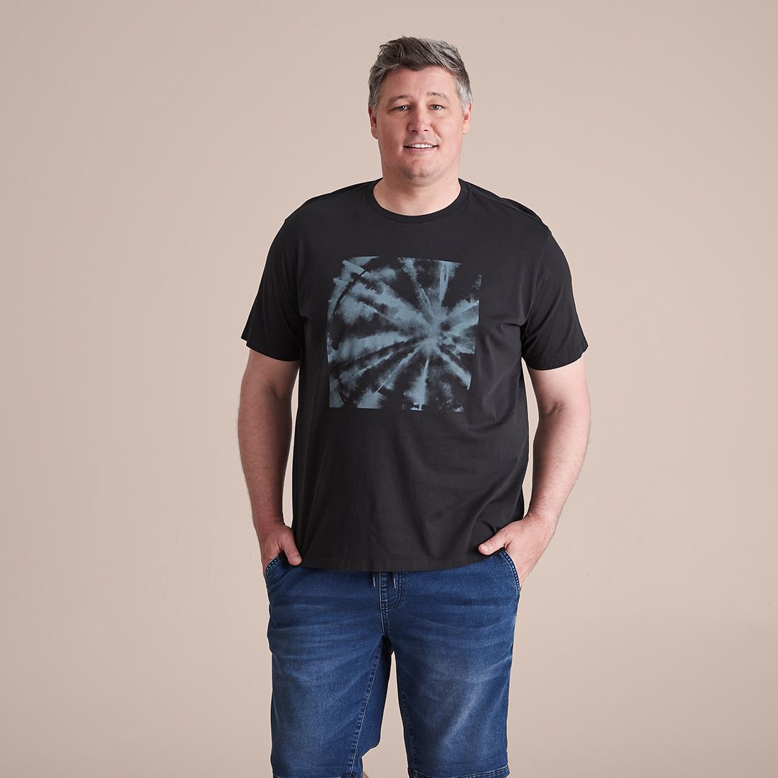 Mr Big Garment Dye Print T-Shirt 