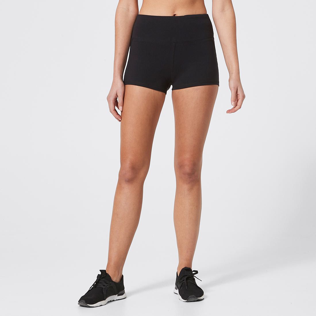 black cotton bike shorts