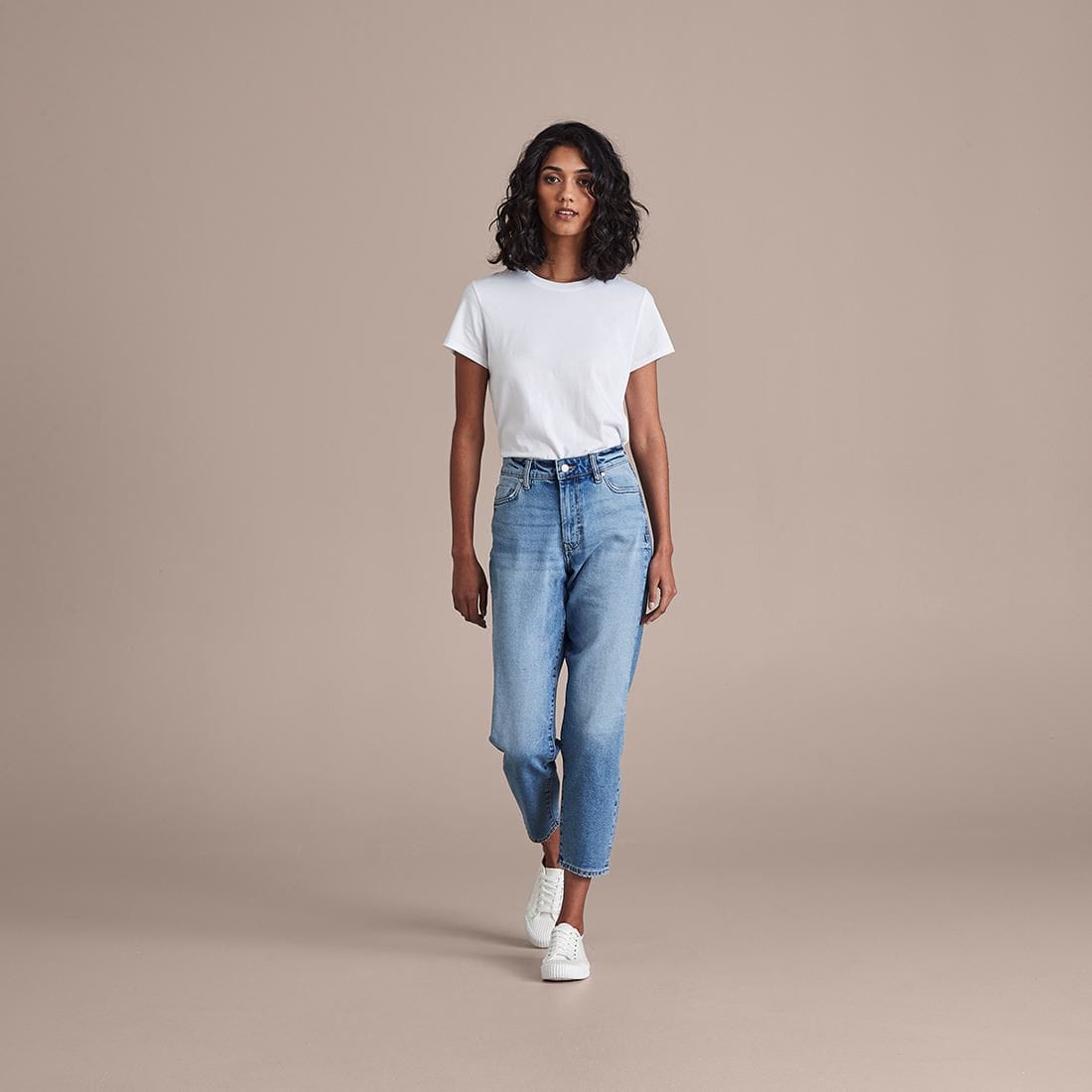 Harper High Rise Crop Length Barrel Leg 