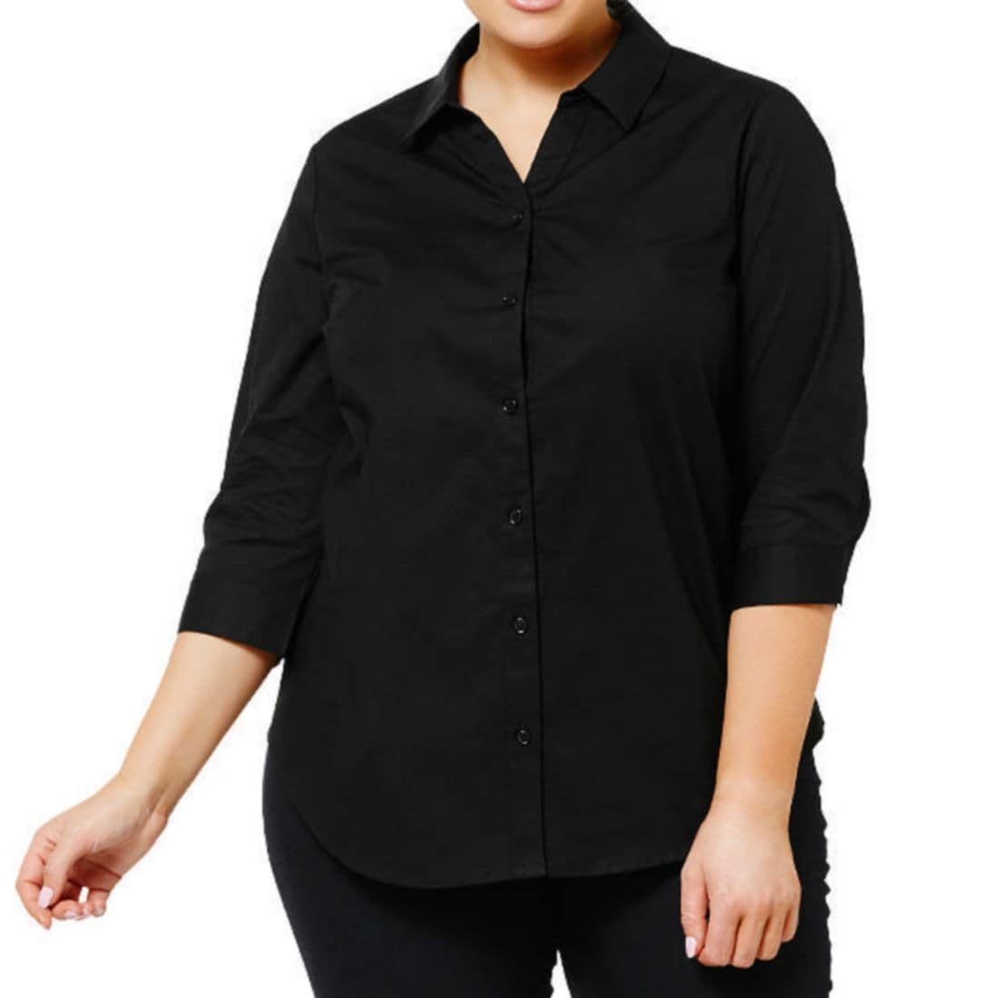 Belle Curve 3/4 Sleeve Shirt | Target 