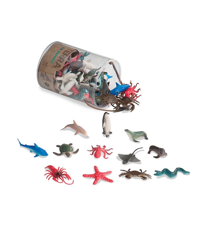 Terra Sea Animals In A Tube - 60 Pieces | Target Australia