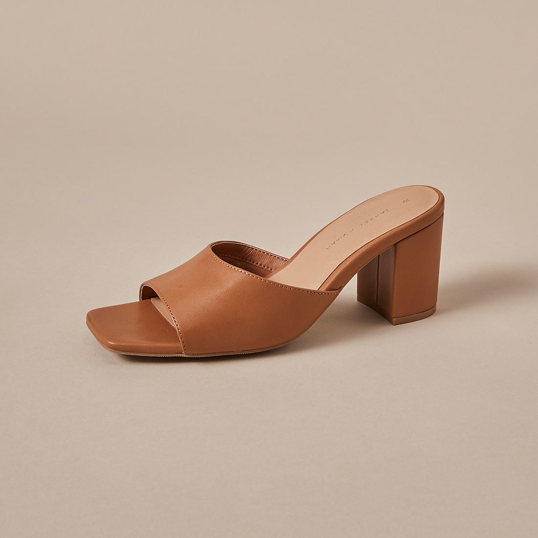 leather high heel mules