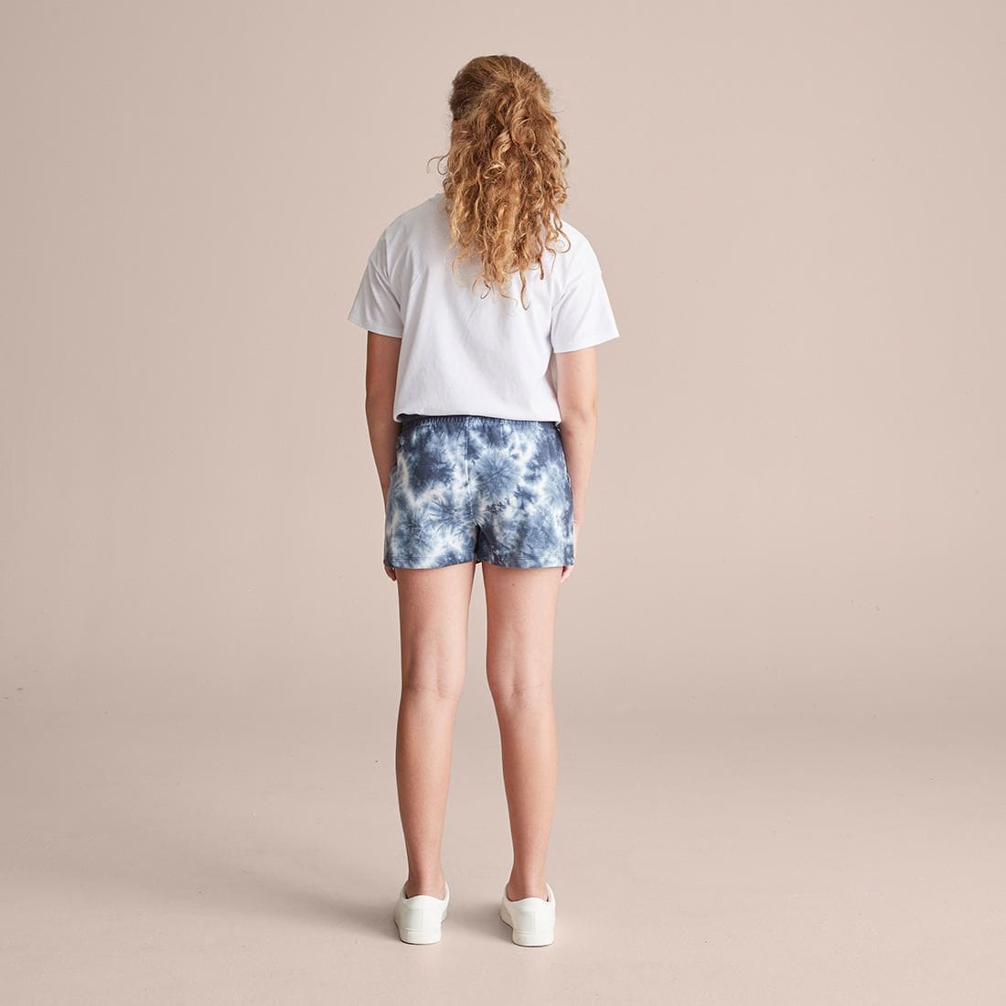 Tie-Dye Sweat Shorts - Navy Blue 