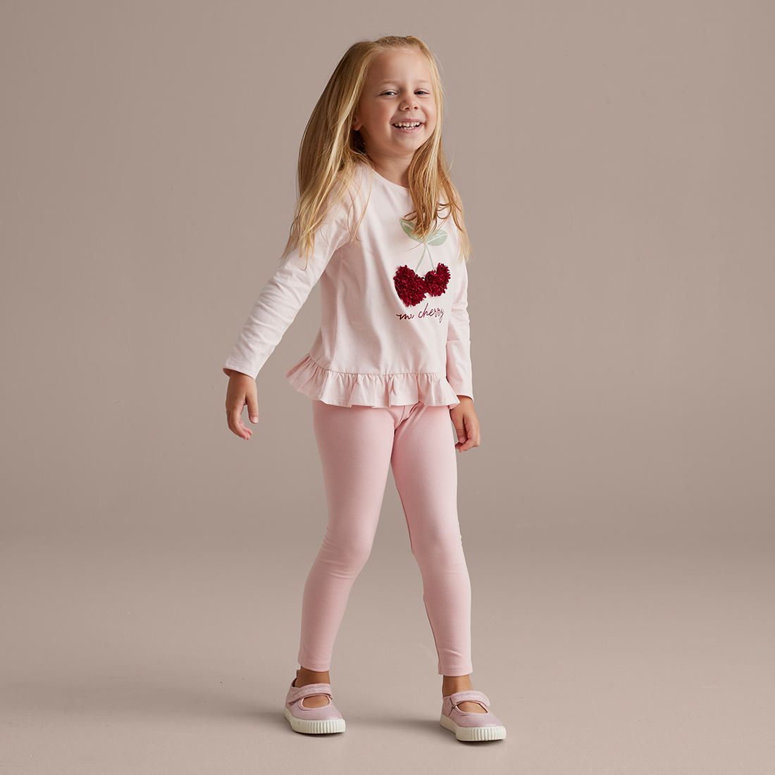Leggings 3 Pack - Pink Polka Dot Cherry 