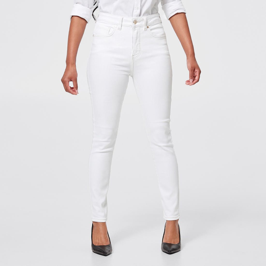 all white denim