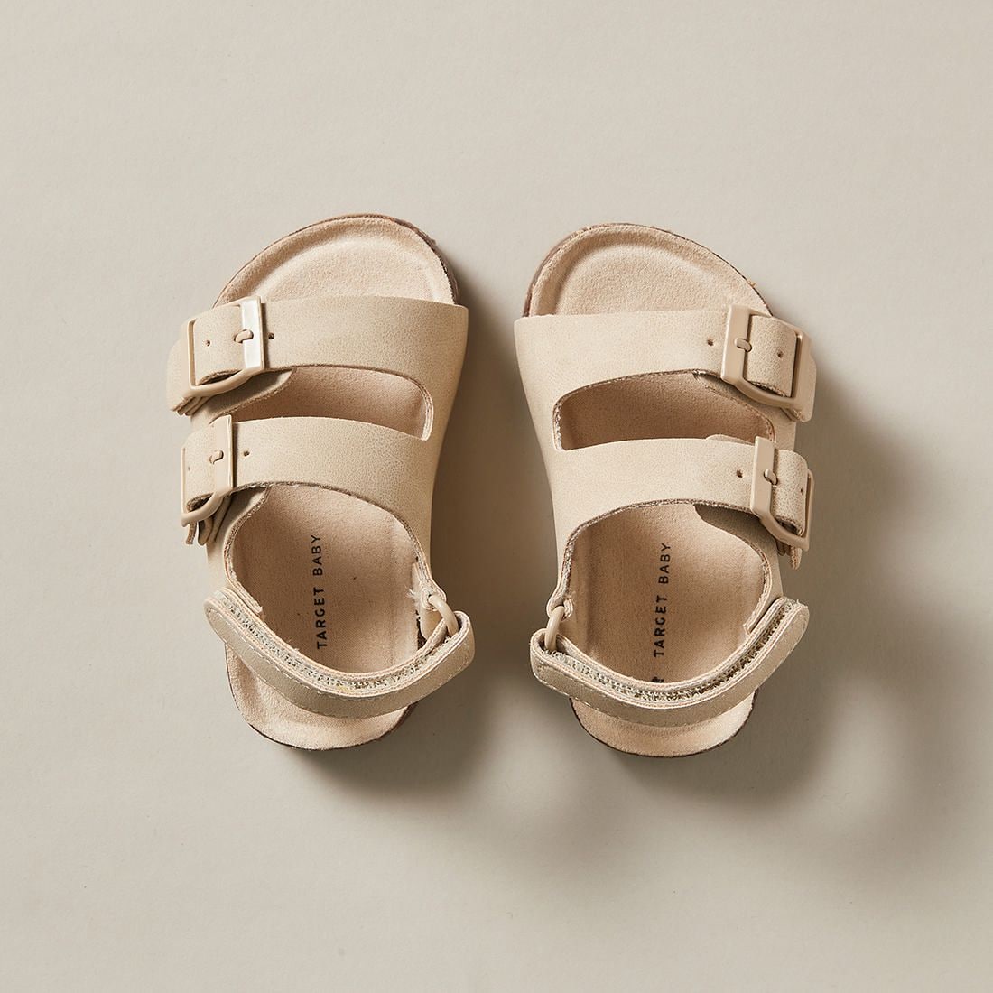 target buckle sandals
