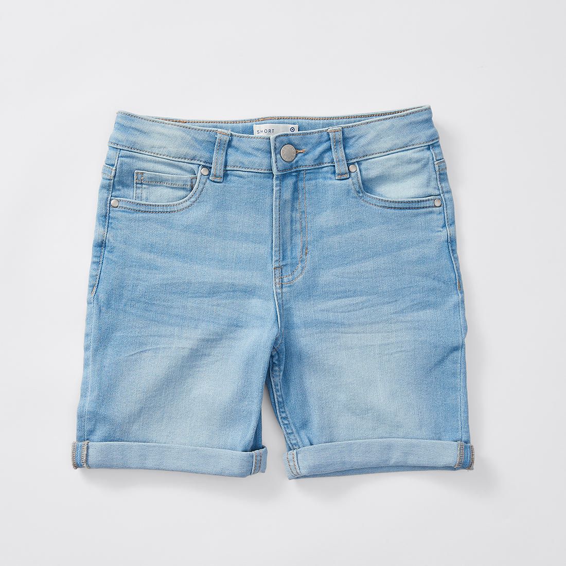 knee length denim shorts
