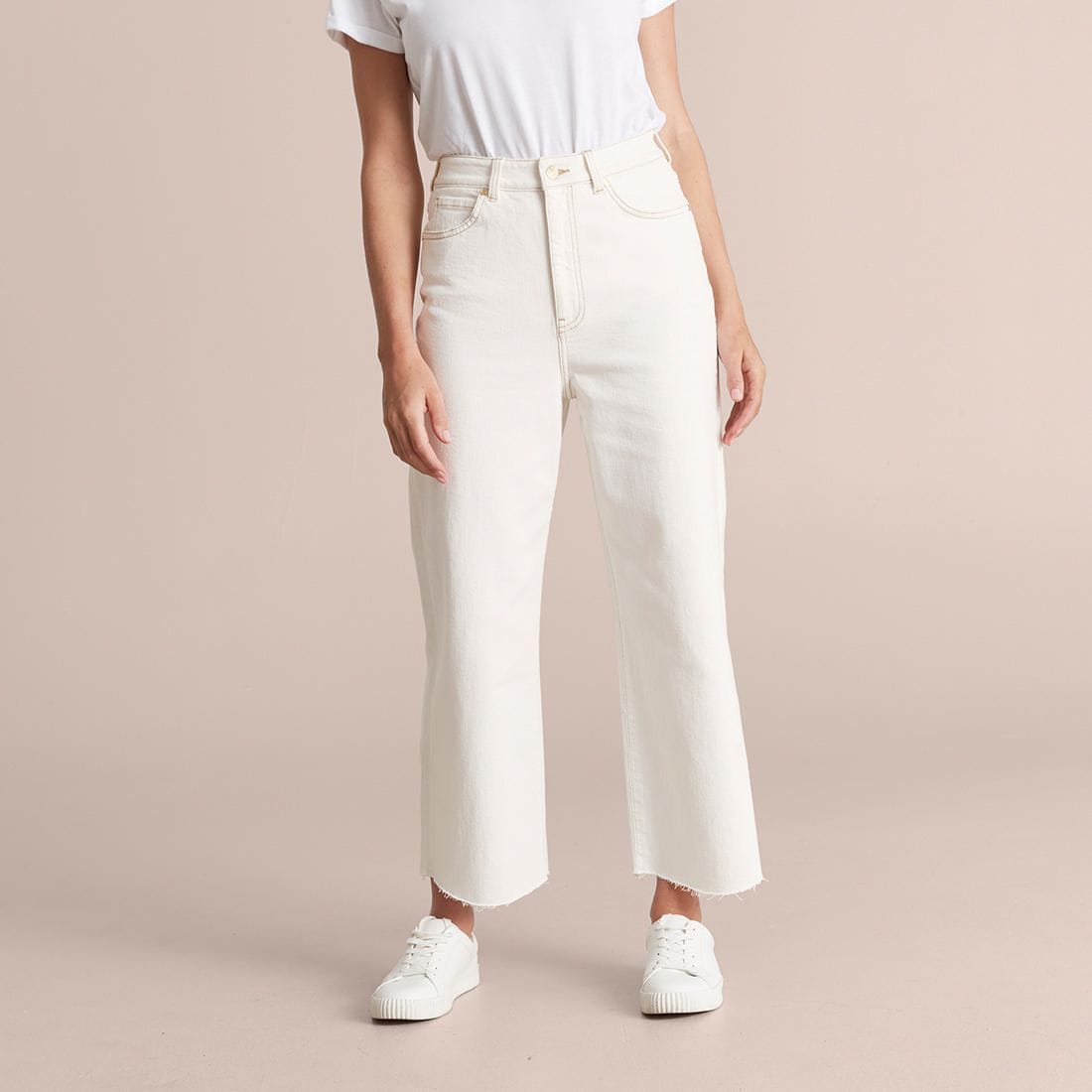 Kelsey Wide Leg High Rise Crop Length 
