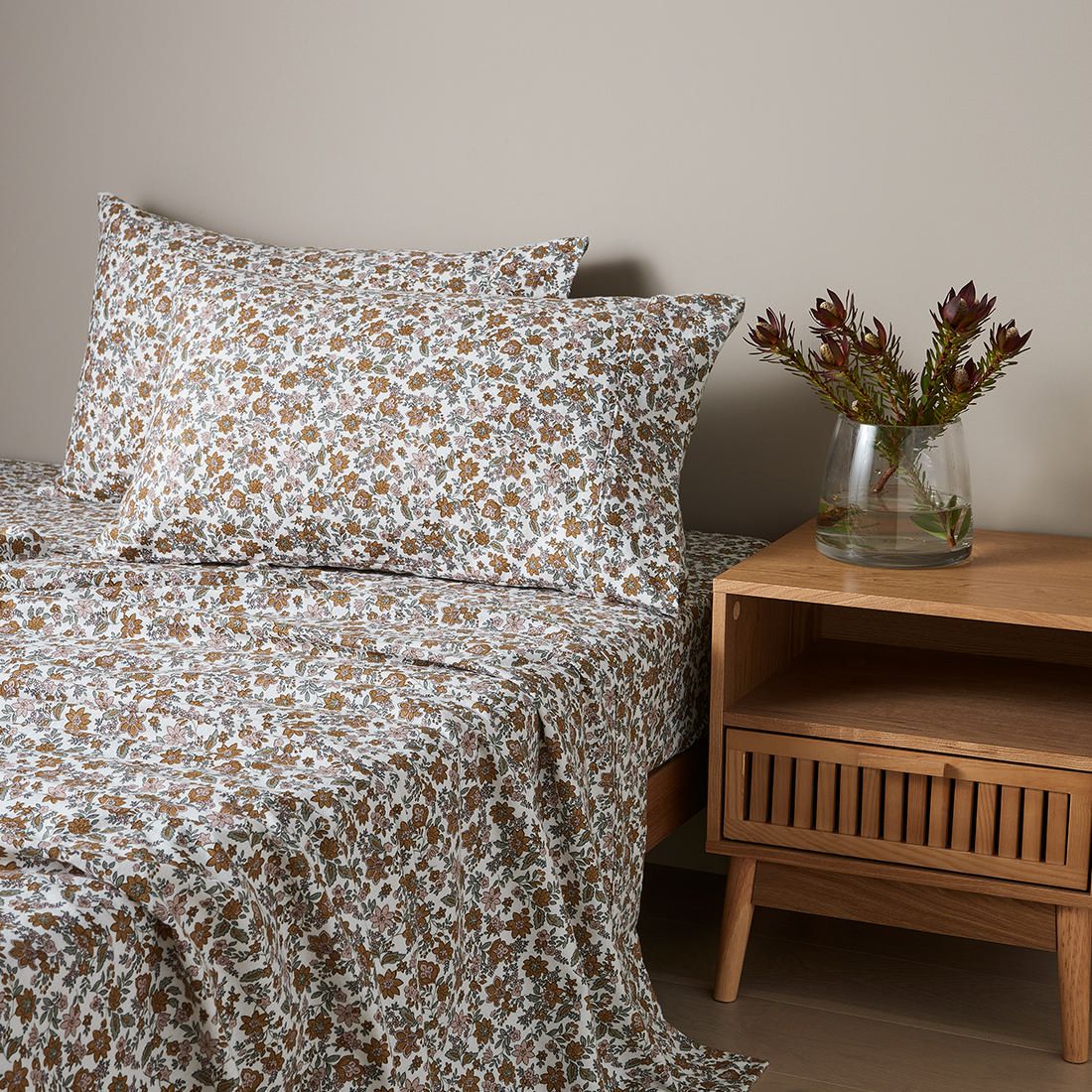 Flannelette Sheet Set - Fabienne Floral 