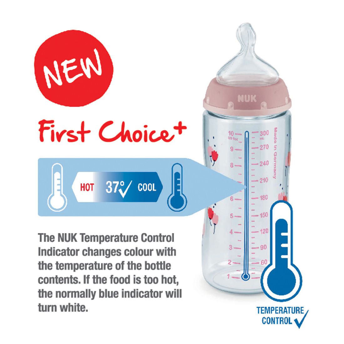 nuk bottle temperature