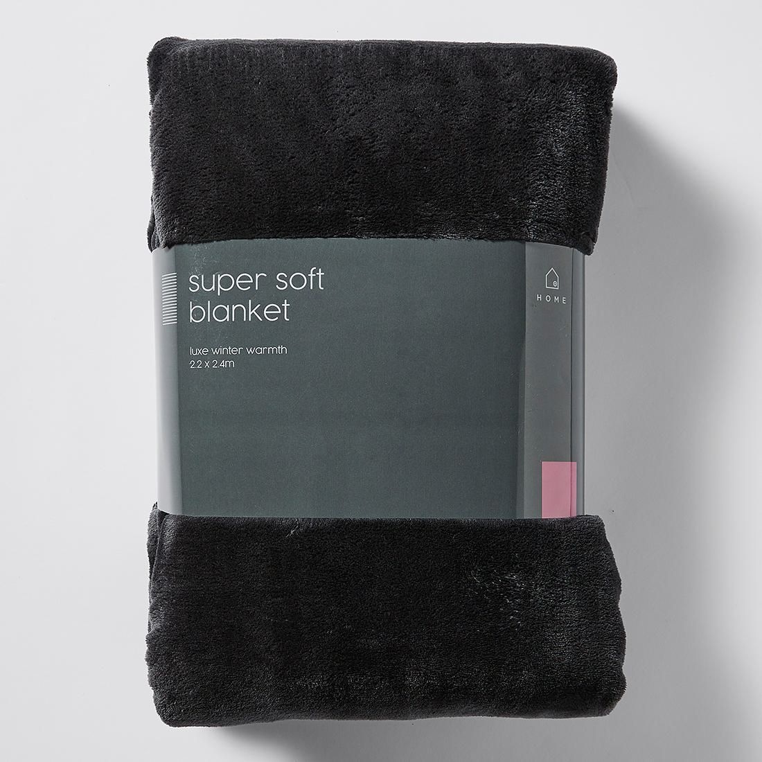 Super Soft Blanket Asphalt Target Australia