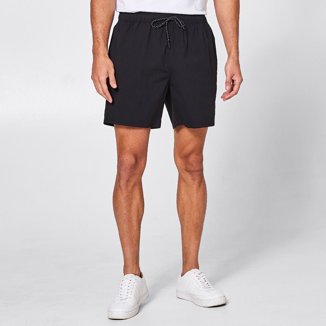 black volley shorts