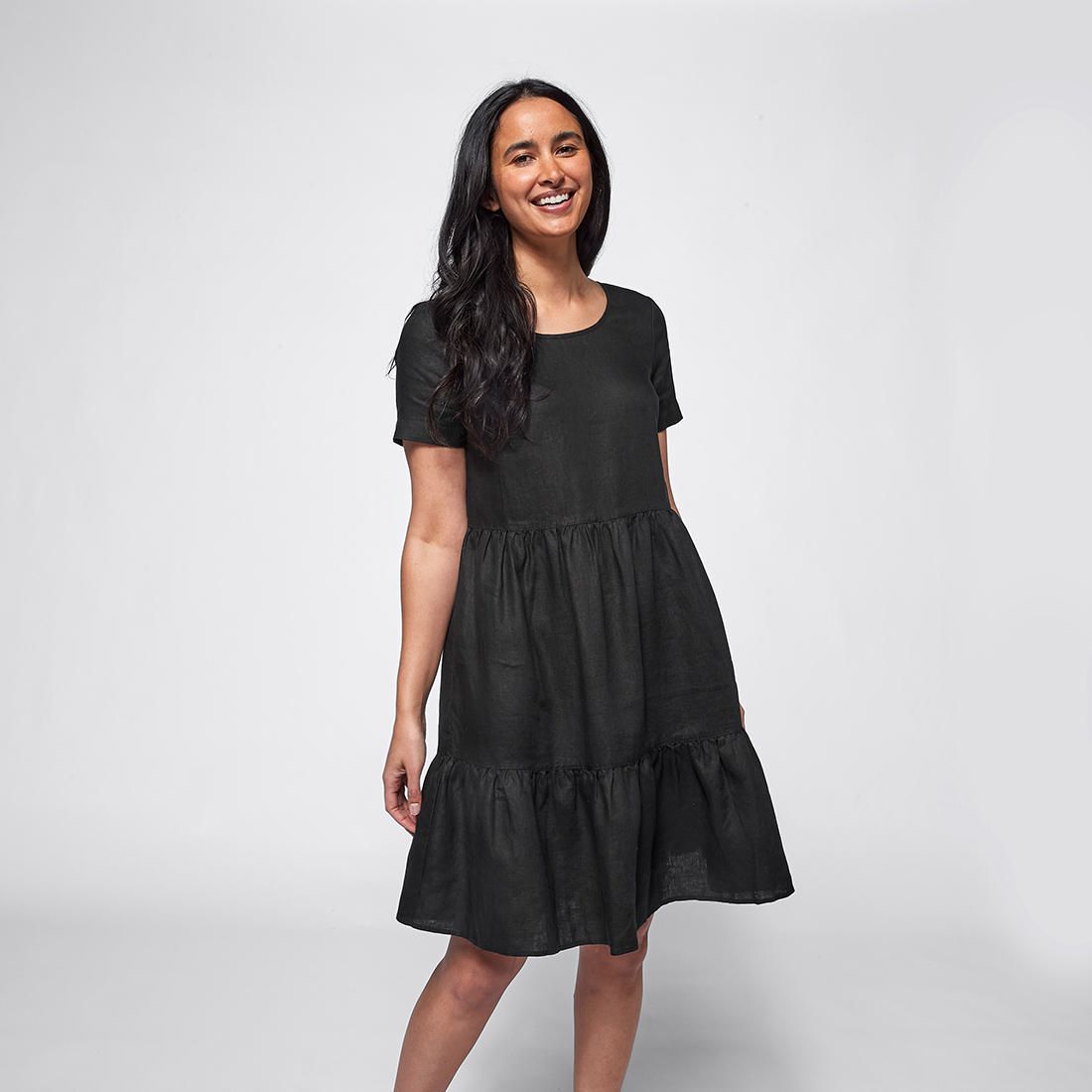 short tiered dress
