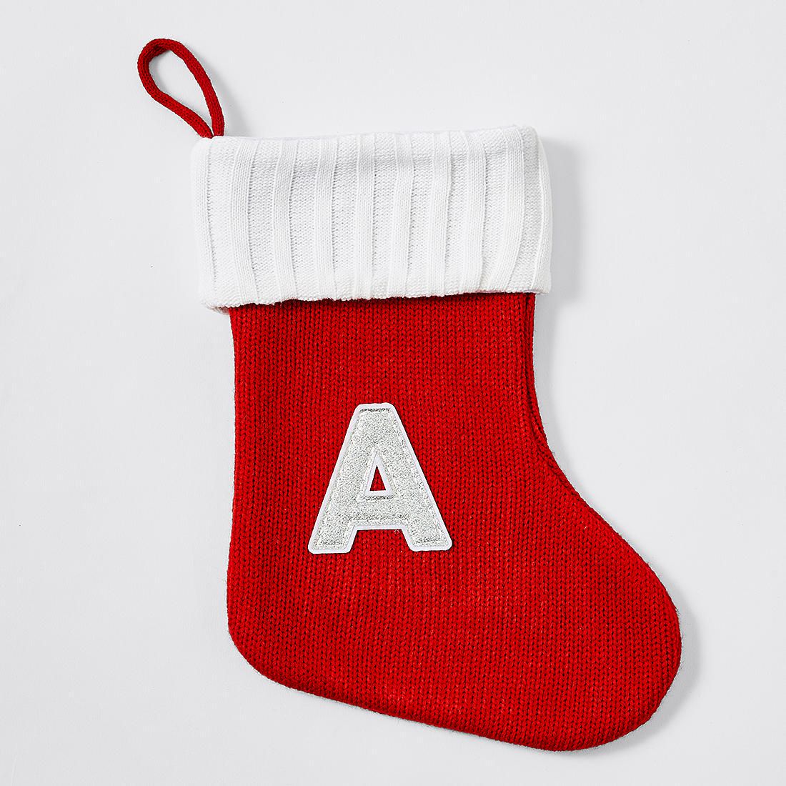 Grey alphabet stocking Clearance