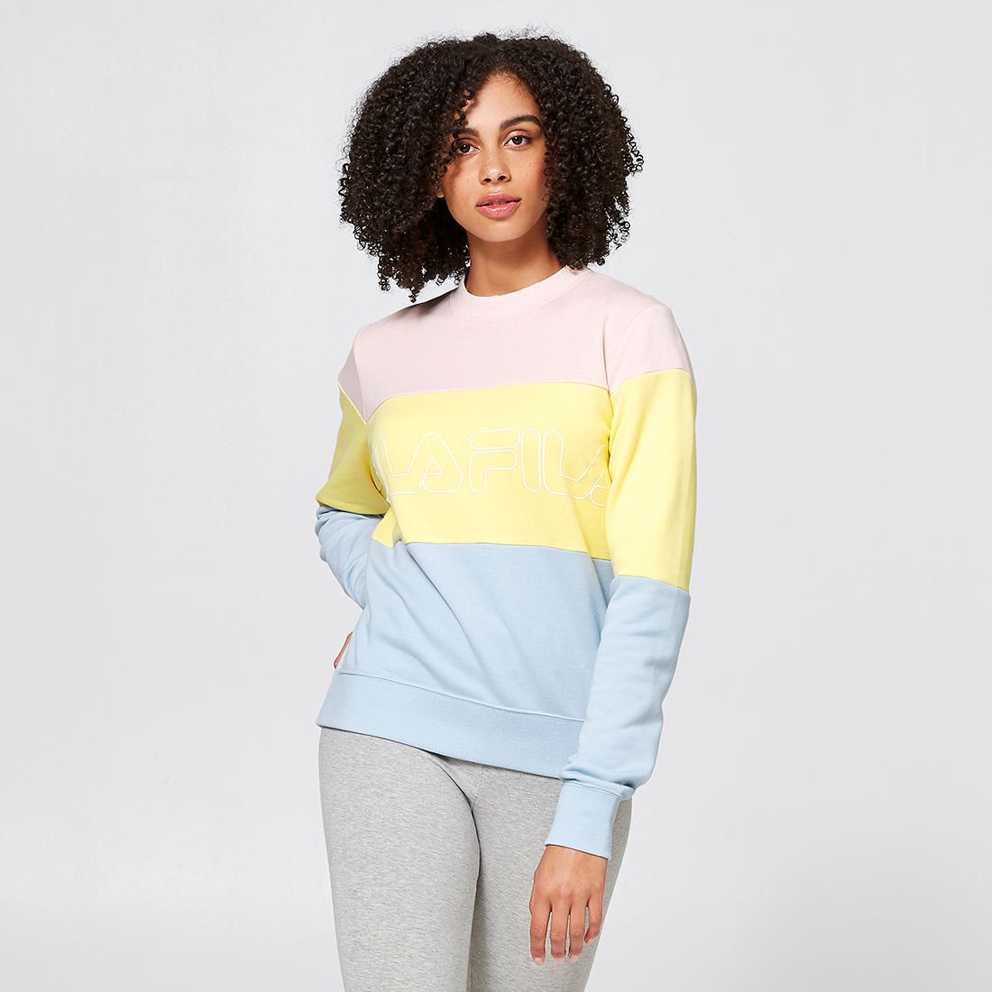 fila panel logo boyfriend hoodie