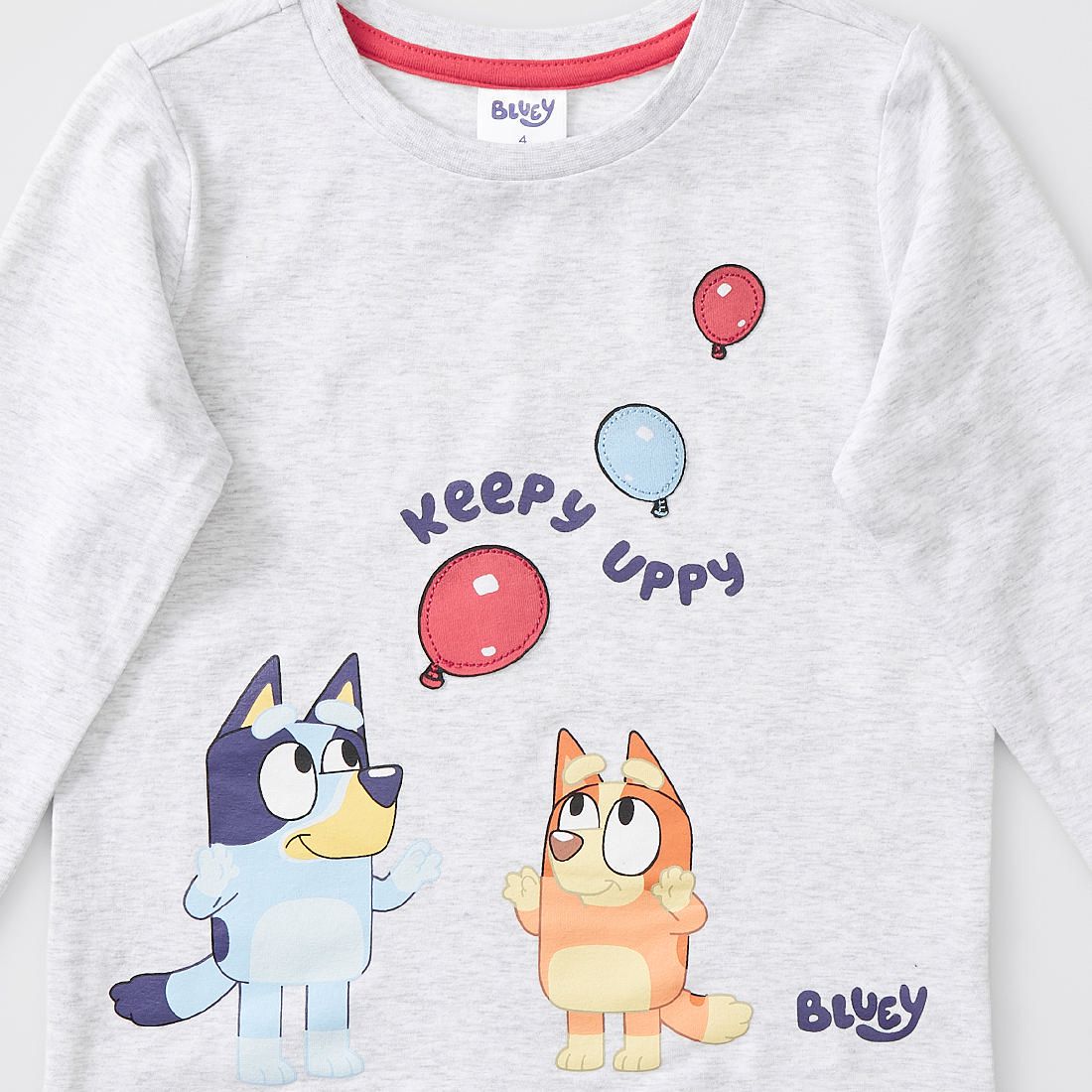 Bluey Long Sleeve Top - Grey | Target 