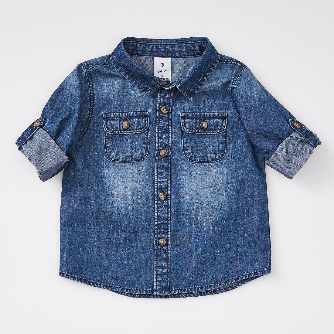 chambray baby shirt