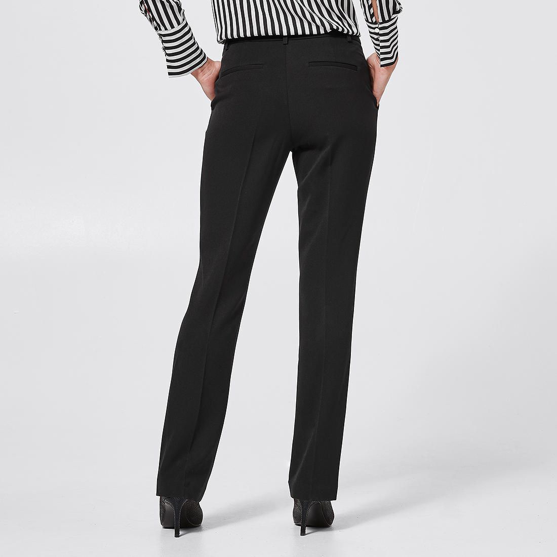 black bootleg work pants