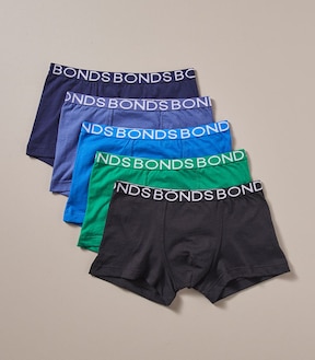Bonds Boys Trunks 5 Pack