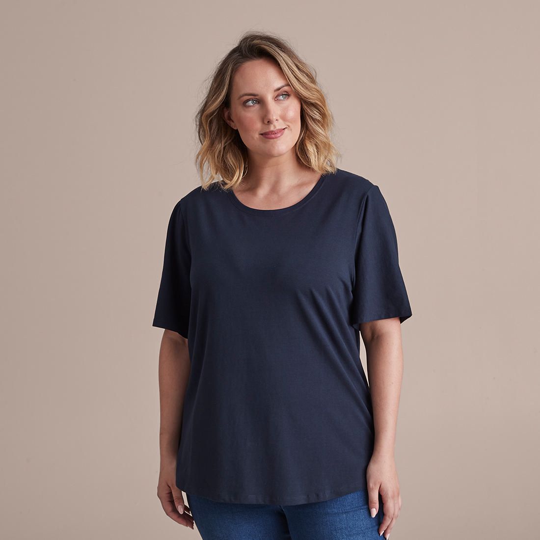 Curve Organic Cotton Crew T-Shirt 