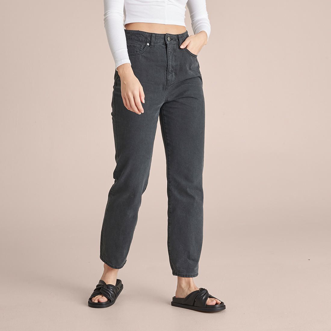 Lily Loves High Rise Straight Leg Jeans 
