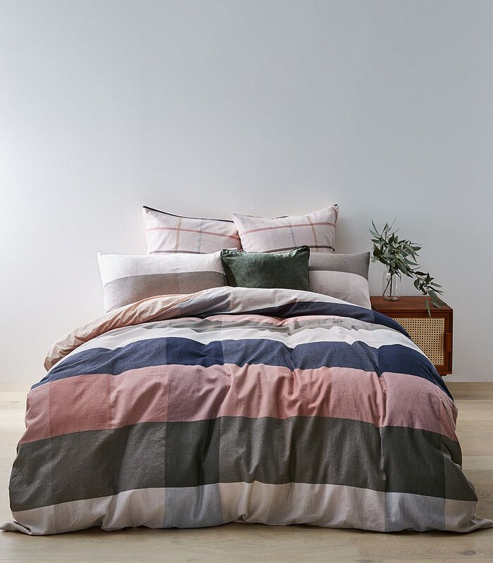 Vue Otis Corduroy Check Quilt Cover Set Raffia MYER ubicaciondepersonas.cdmx.gob.mx