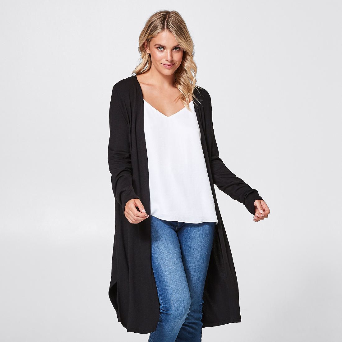 lightweight longline cardigan