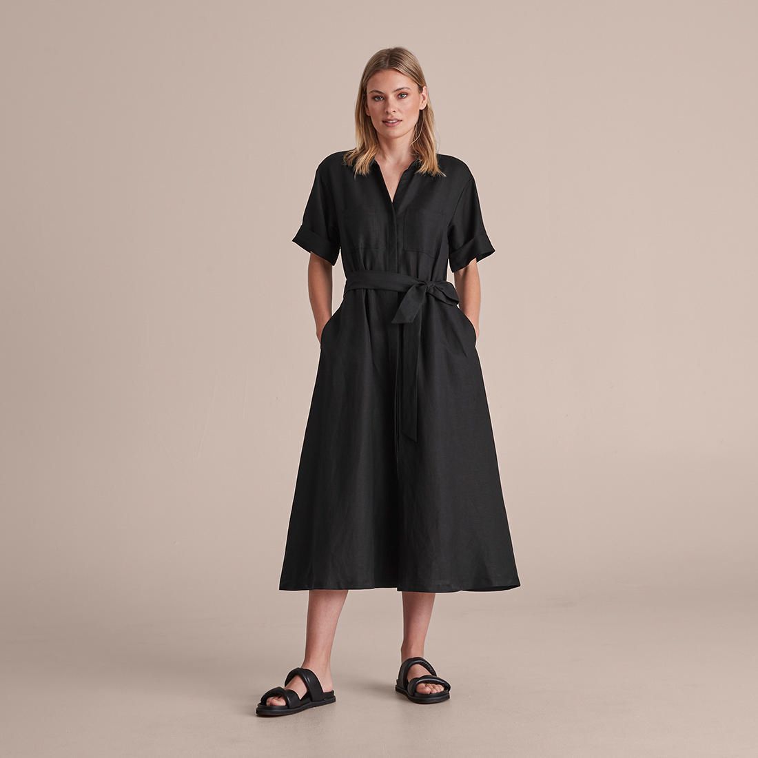 Preview Linen Blend Shirt Dress 