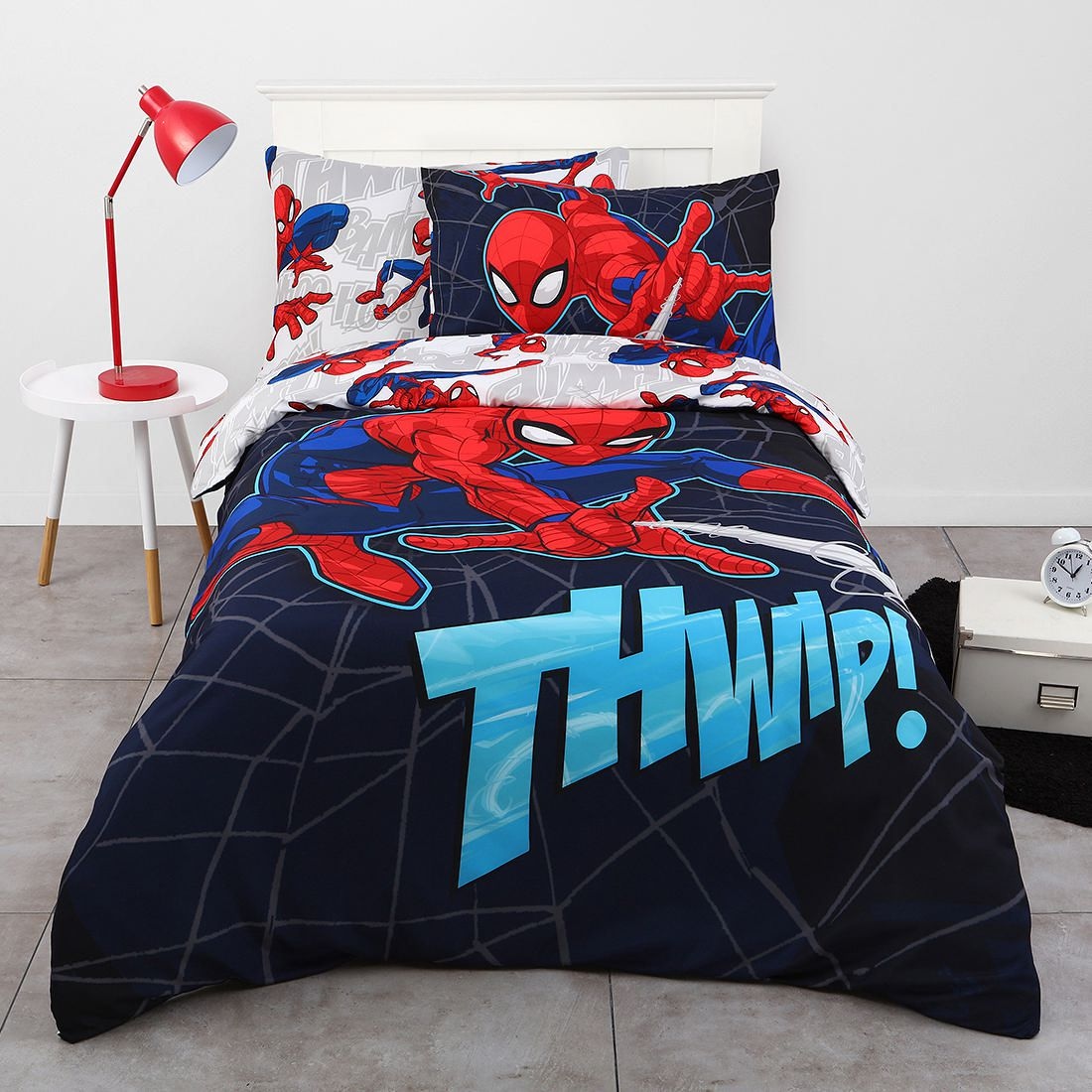 Spider Man Flying Web Quilt Cover Set Single Bed Target Australia