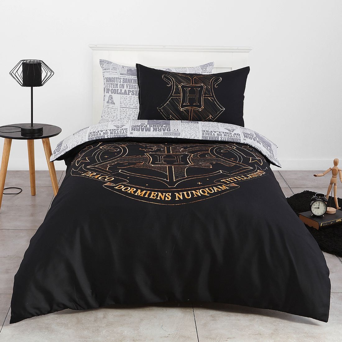 New Harry Potter Hogwarts Newspaper Single Bed Quilt Doona Duvet Cover