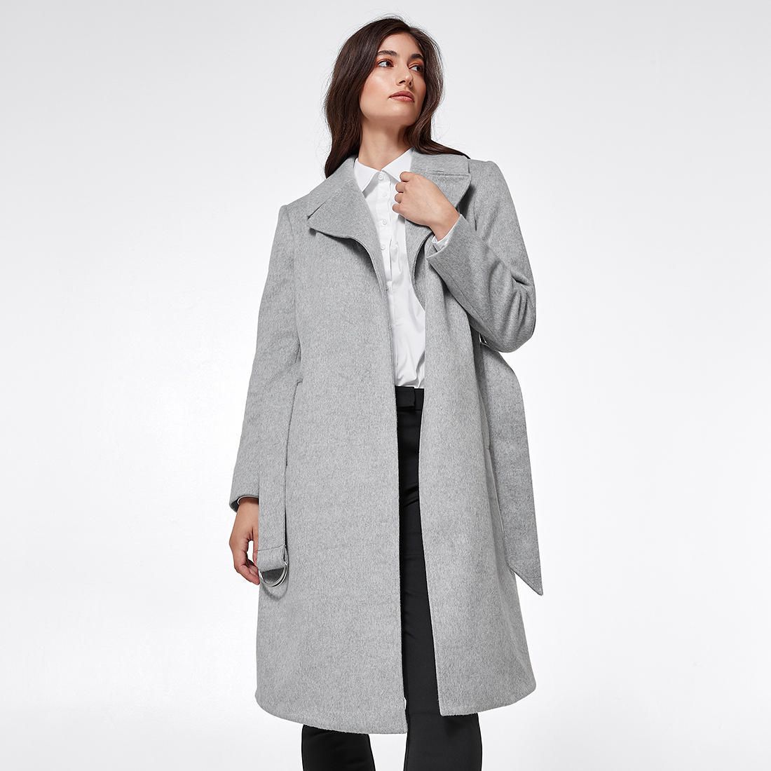 pale pink boucle coat