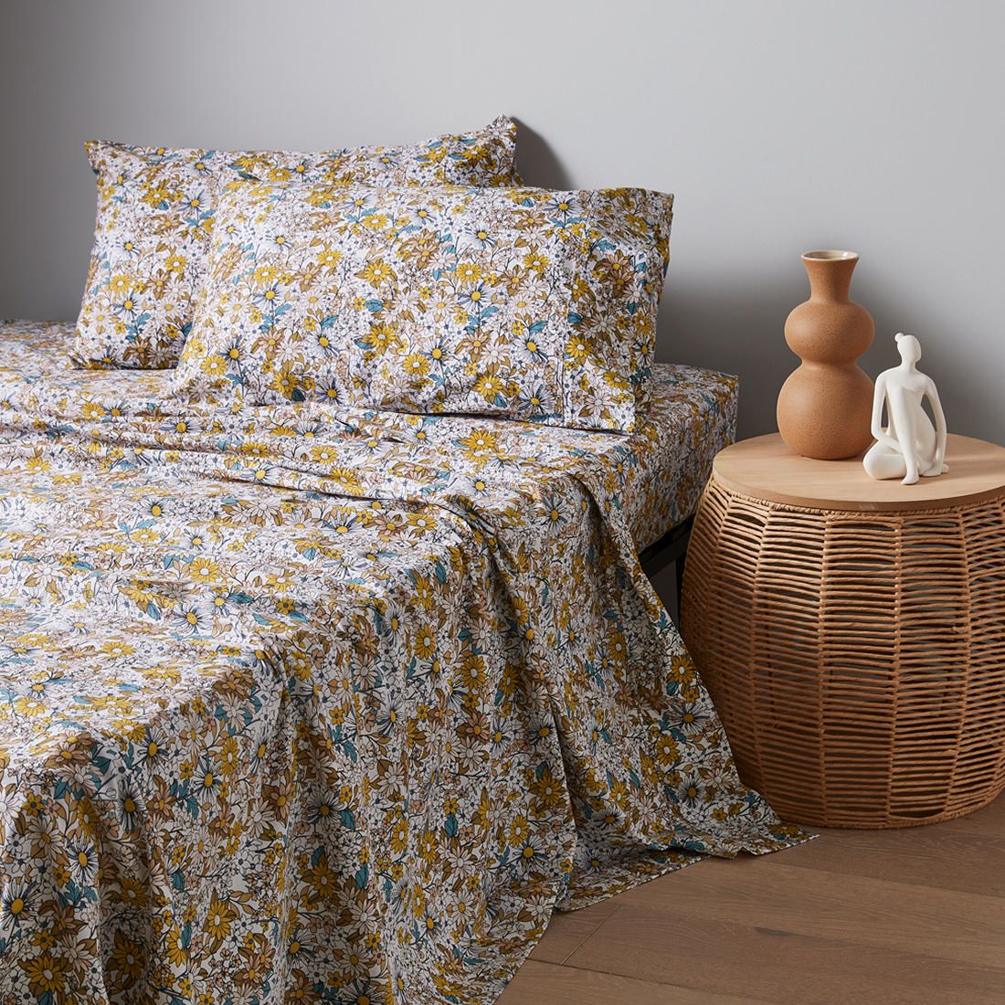 Stonewash Printed Sheet Set - Floral 