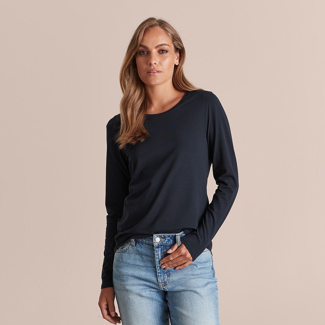 Organic Cotton Long Sleeve Crew Neck T 