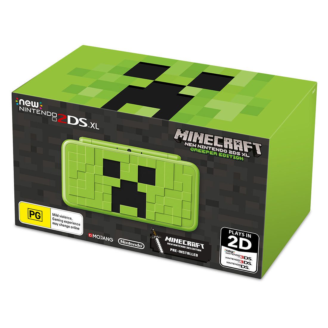 Nintendo 2DS XL Console Minecraft Creeper Edition Minecraft New Edition Pre Installed Target Australia