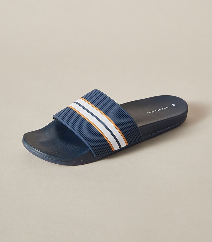 Mens Stu Stripe Slides | Target Australia
