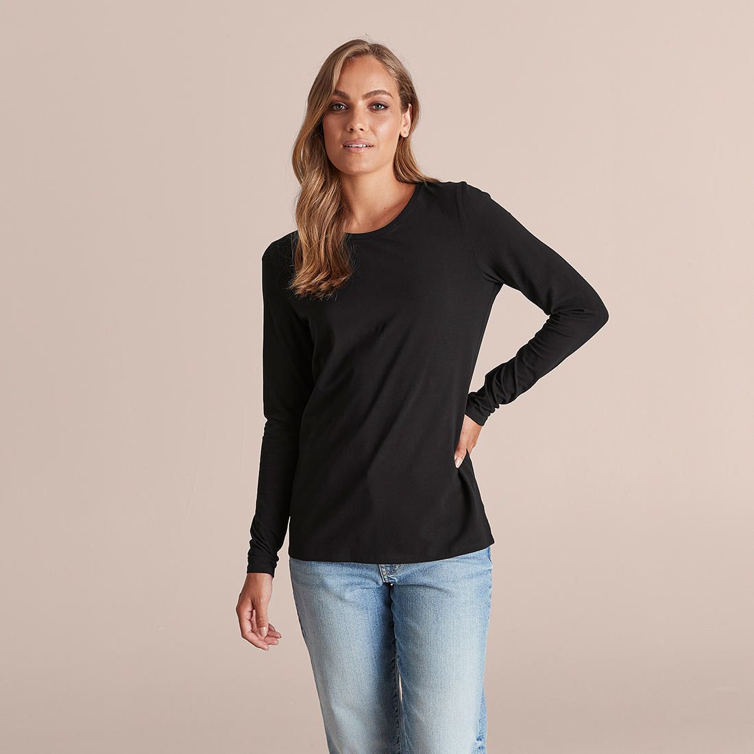 Organic Cotton Long Sleeve Crew Neck T 