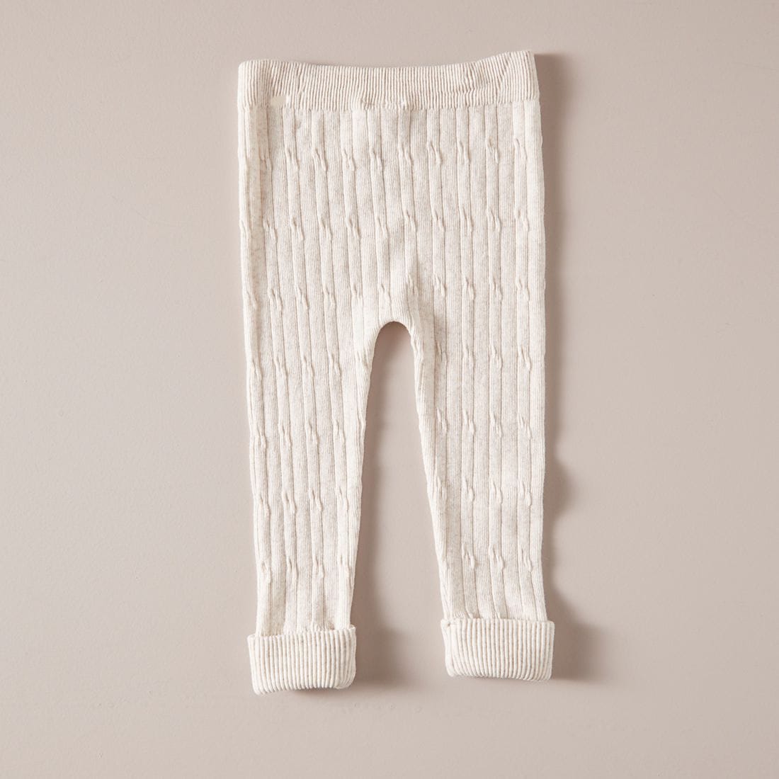 Babyhug Knit Footed Legging With Cable Knit Design - Blue main image 0