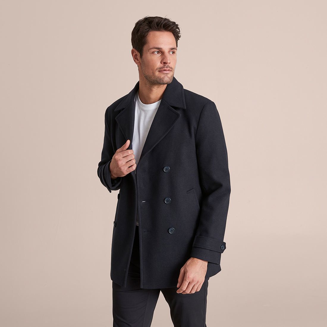 drape front faux suede jacket
