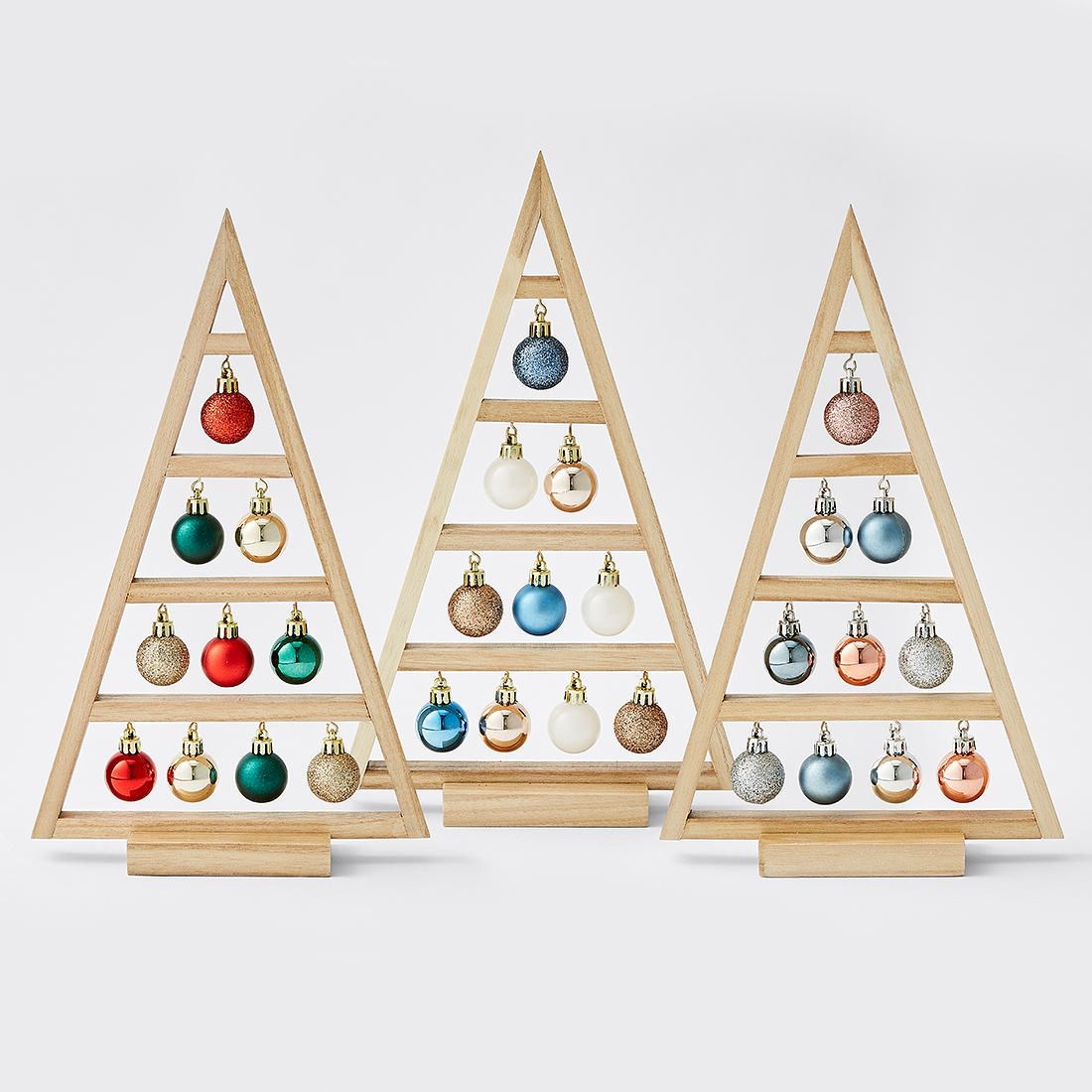 Wooden Bauble Tree Assorted Target Australia