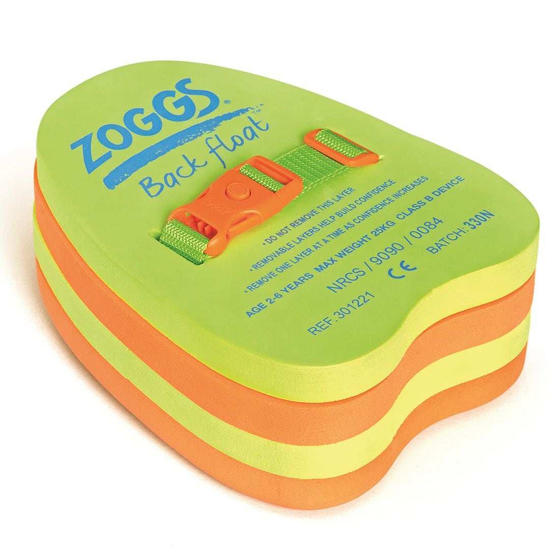 Zoggs Kids Zoggy Back Float Multi 2 6 Years Double Action Safety Buckle Heavy 