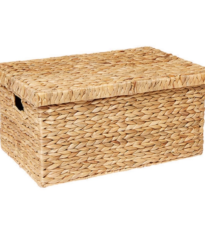 Hyacinth Large Basket With Lid Natural Target Australia Hyacinth Large Basket With Lid, Rattan Storage Basket With Lid