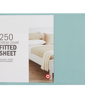 250 Thread Count Polyester Cotton Fitted Sheet