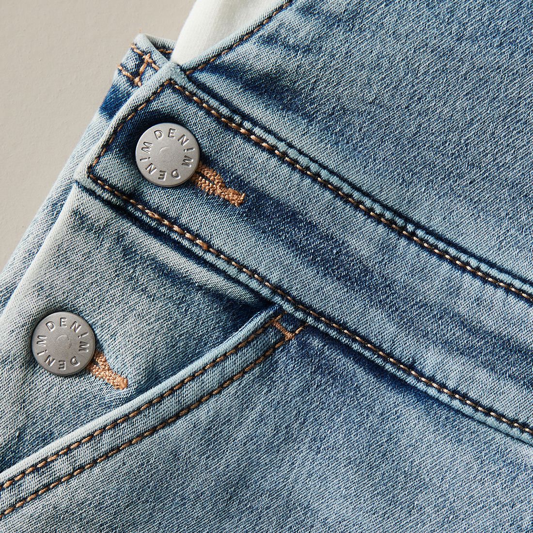 Baby Denim Overall and T-shirt Set 