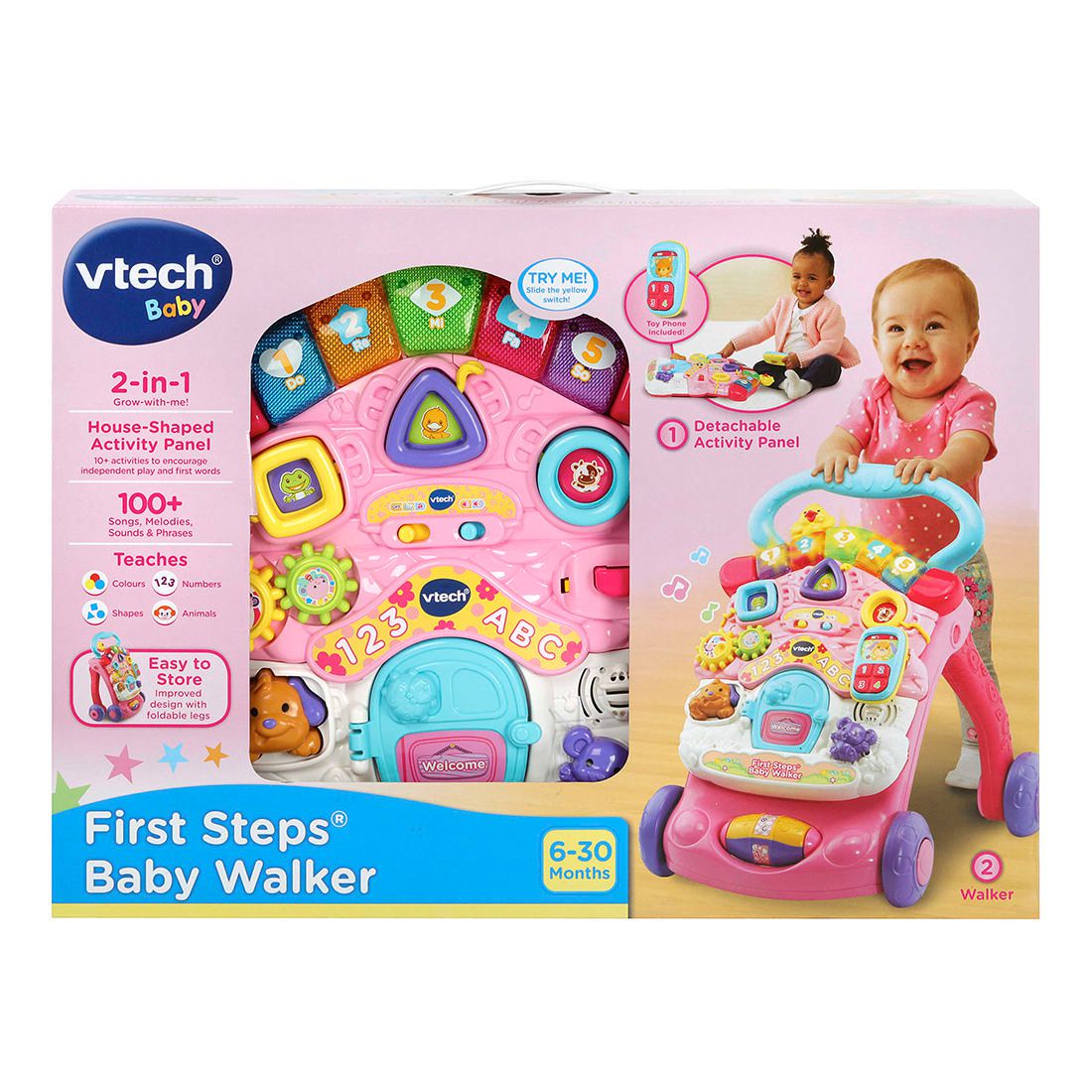 vtech activity walker pink