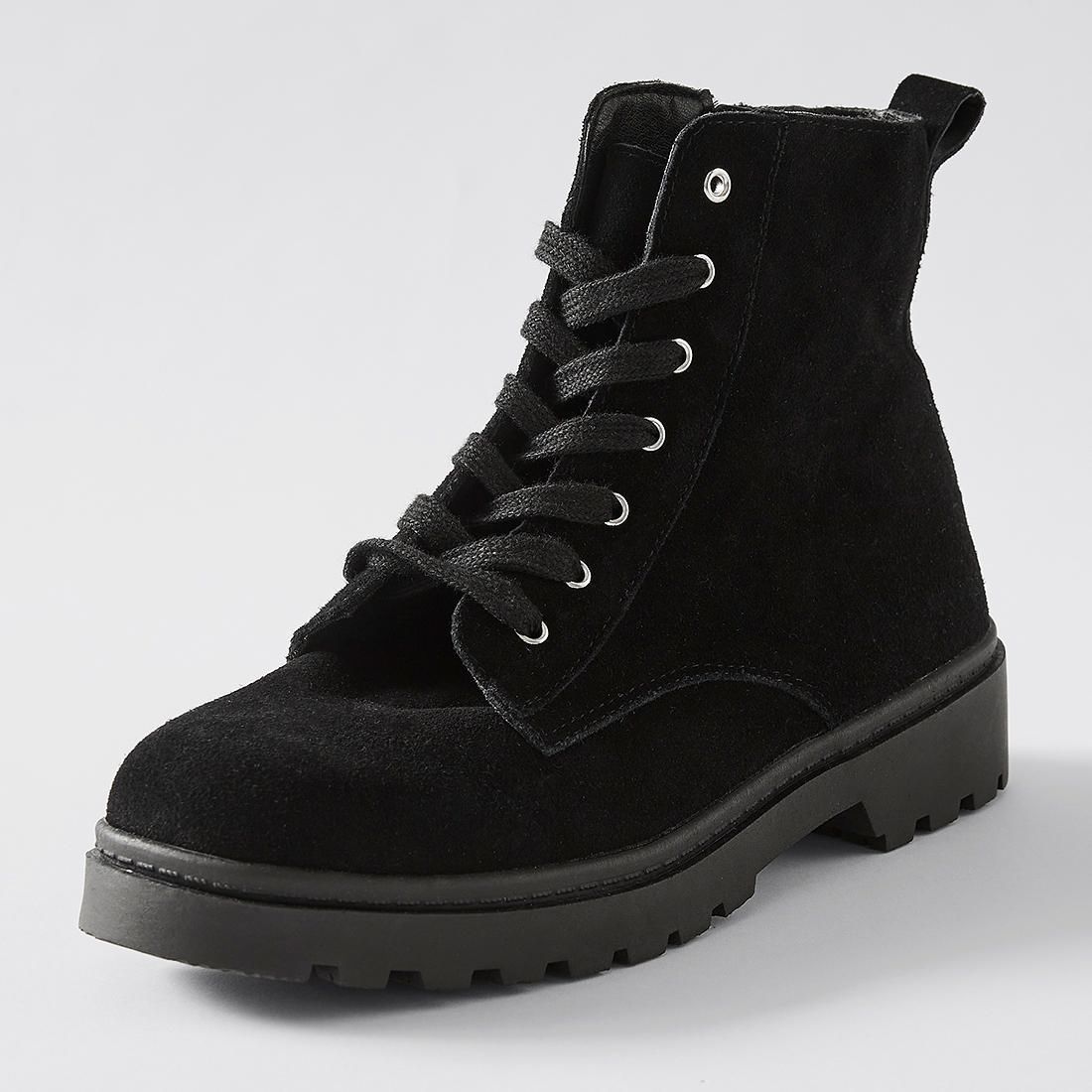 hiking suede boots black