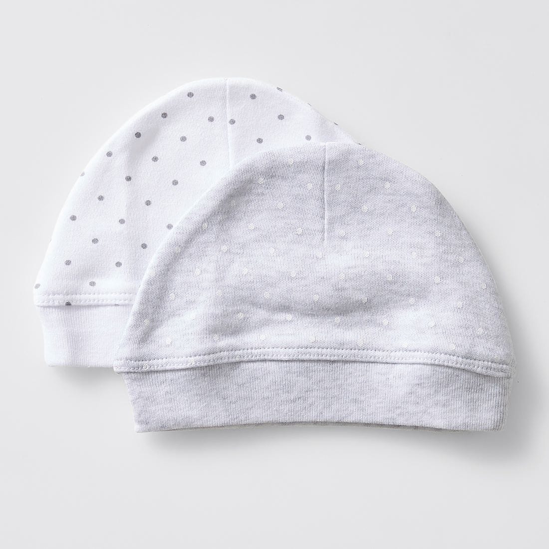 white newborn beanie